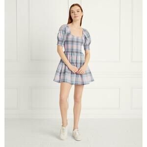 Hill House Home Naia Nap Dress Pink Spring Plaid - S
